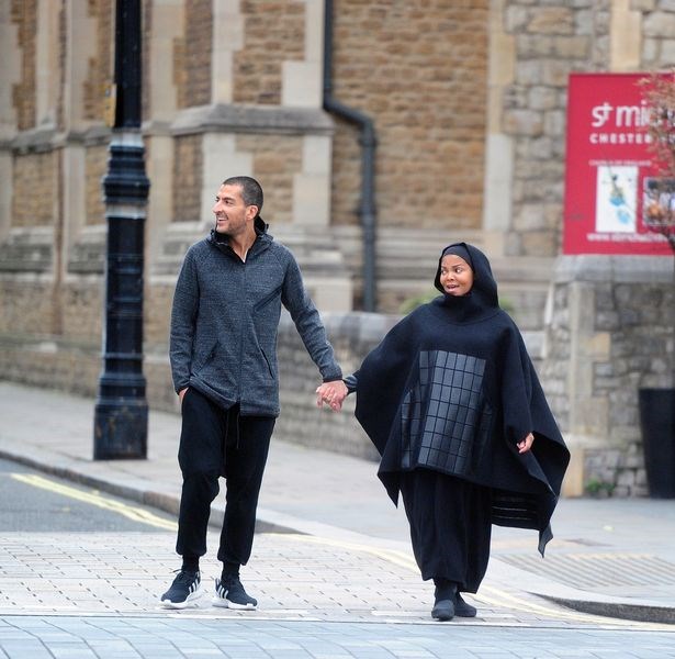Heavily pregnant Janet Jackson and her husband Wissam Al Manna hold hands